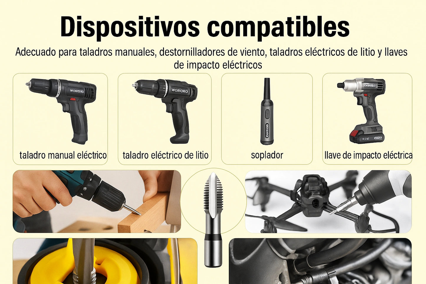 Set de 6 Puntas Magnéticas de alta Precisión antideslizante