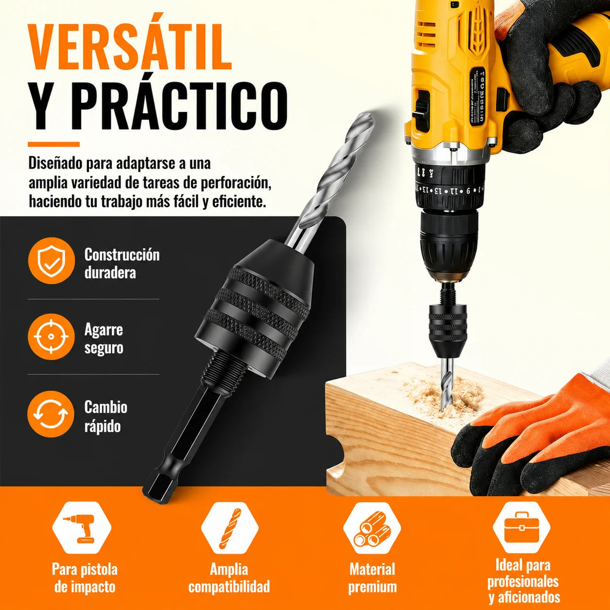 Convierte tu pistola de impacto en una herramienta mucho más versátil SET DE 3 UNIDADES