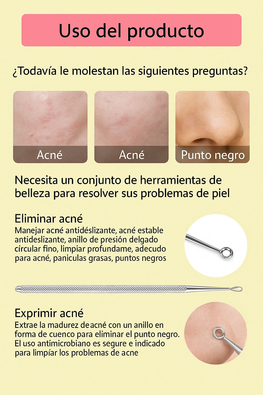 🛑OFERTA 2X1🛑 Set para puntos negros 8 piezas