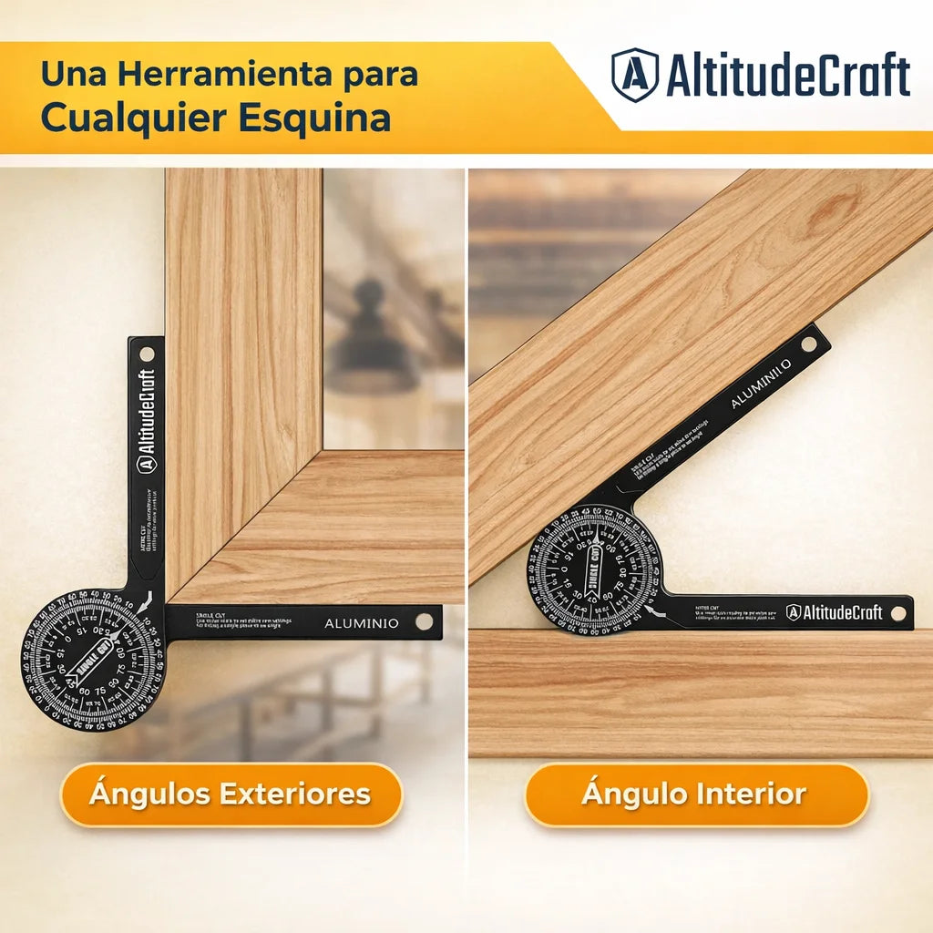 🛑OFERTA 2X1🛑 Medidor de Ángulos Profesional – Cortes de Inglete Más Precisos y Sin Complicaciones