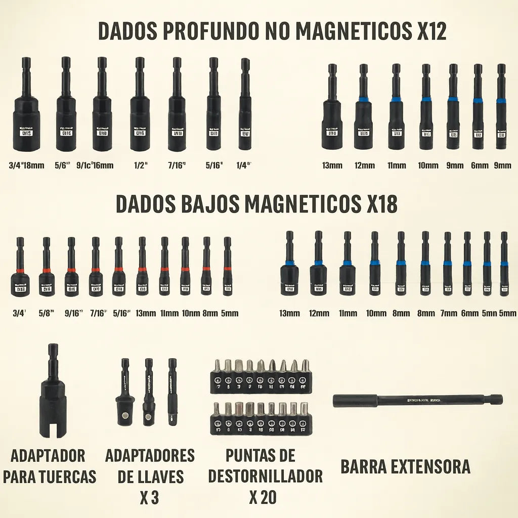 El Set Definitivo de 55 Piezas Magnéticas: Todo lo que Necesitas en un Solo Estuche
