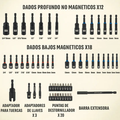 El Set Definitivo de 55 Piezas Magnéticas: Todo lo que Necesitas en un Solo Estuche