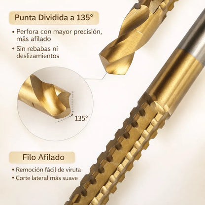 Set de 8 Brocas de Titanio: Perfora, Corta y Corrige Cualquier Error al Instante