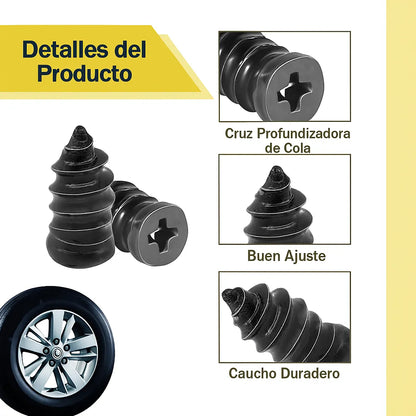 Repara tu neumático en minutos: Kit de reparación de goma (60 UNIDADES POR PAQUETE)