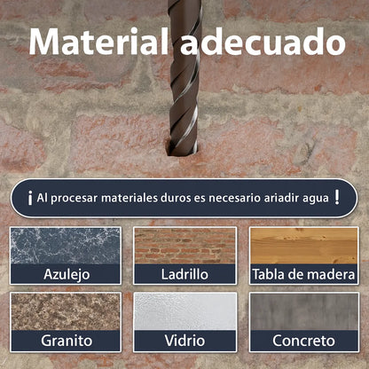 Set de 4 puntas multipropósito con 4 bordes dentados para abrir y ampliar agujeros