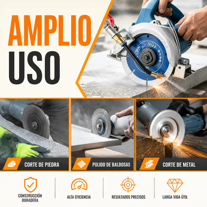 Cortes más limpios y discos mejor refrigerados con un solo accesorio