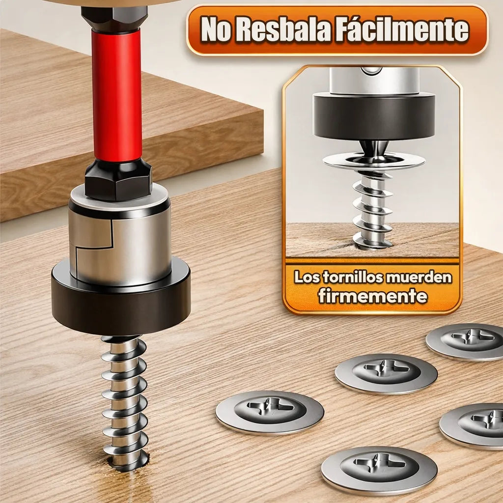 Set 5 Puntas Magnéticas con Tope Automático para Drywall – Tornillos Perfectos Sin Esfuerzo