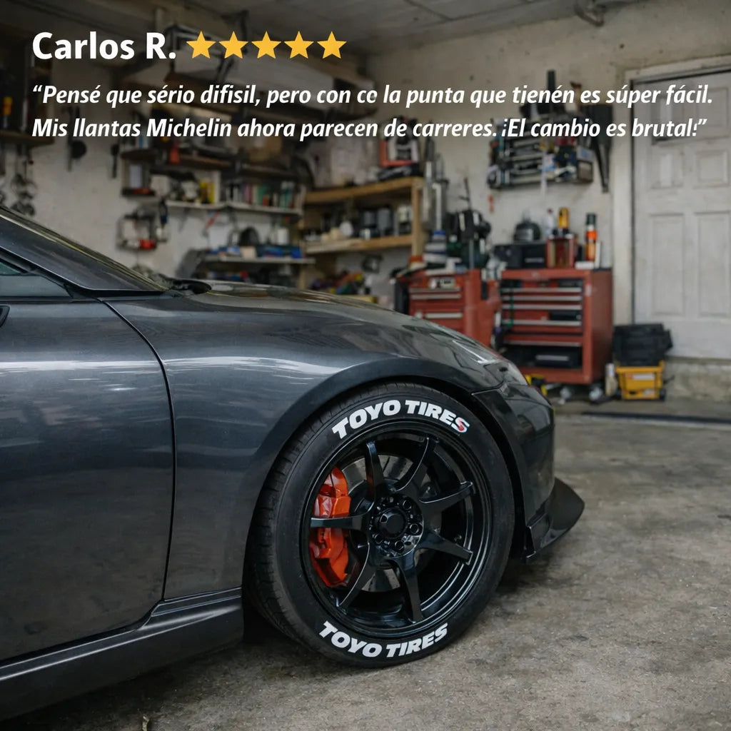 La forma más rápida de darle un estilo Racing a tu vehículo. 🛑Kit x5 (BLANCOS)