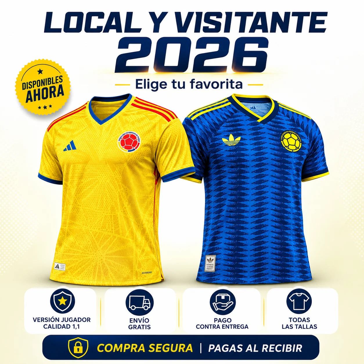 Camiseta Colombia Mundial 2026 Tipo Jugador 1.1 encauchetada: La Nueva Piel Para Vivir Cada Partido Con Orgullo