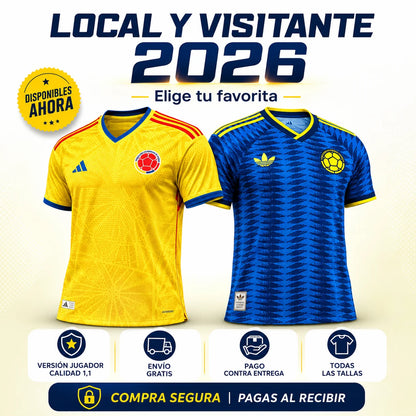 Camiseta Colombia Mundial 2026 Tipo Jugador 1.1 encauchetada: La Nueva Piel Para Vivir Cada Partido Con Orgullo