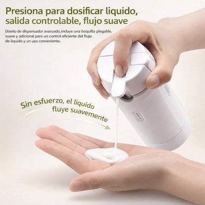 Kit viajero Rellenable 4 en 1 – Lleva Todo en un Solo Frasco y Ahorra Espacio