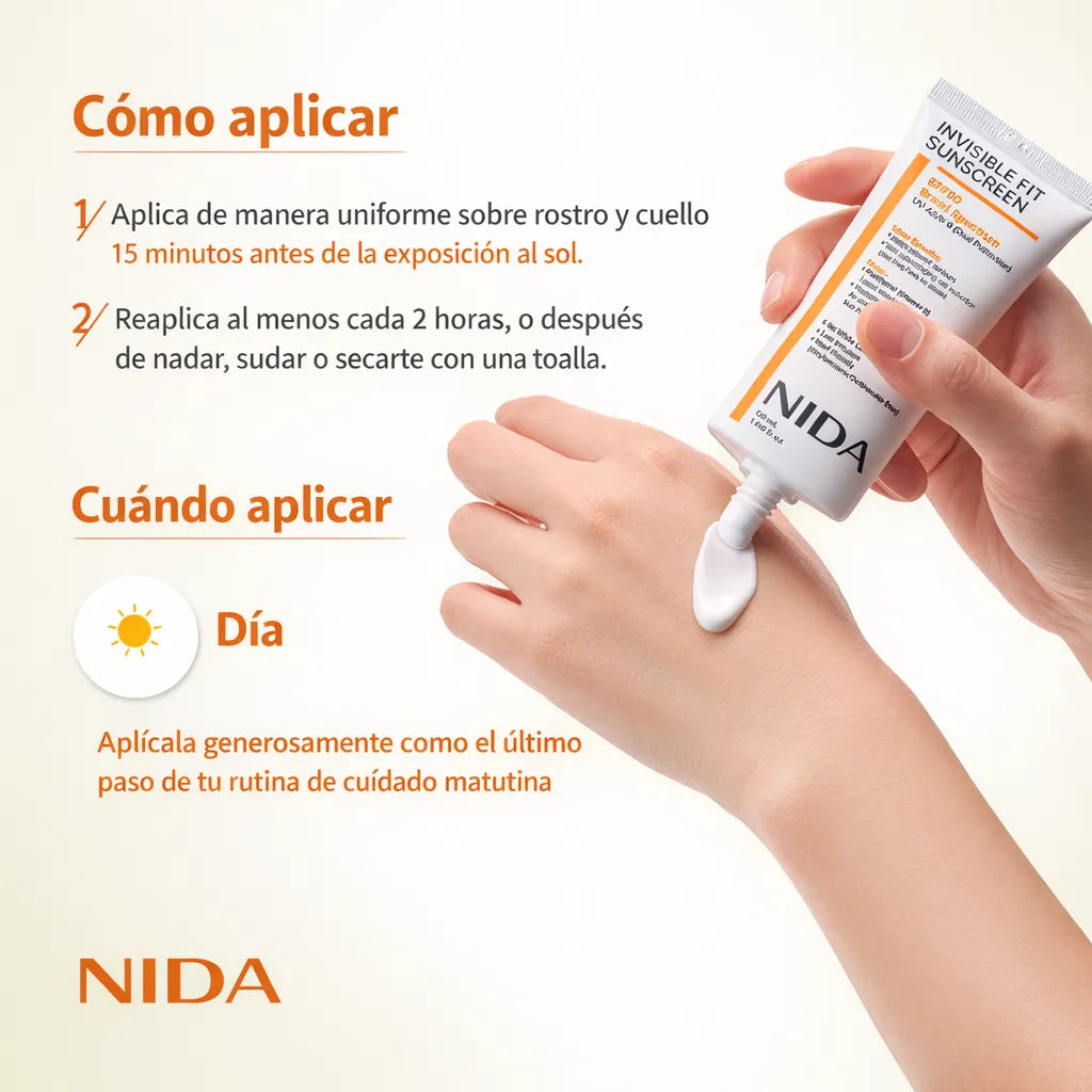 Protección Solar Coreana con Efecto Piel de Porcelana — Ilumina, Unifica y Protege tu Rostro en Segundos