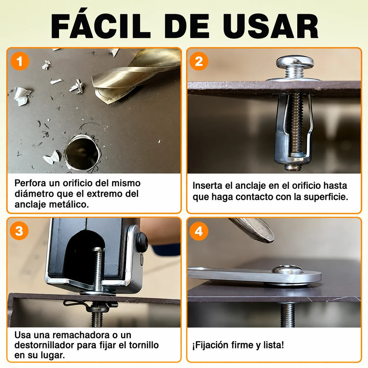 KIT DE 100 TUERCAS CON TORNILLO DE EXPANSIÓN TIPO PÉTALO + REMACHADORA🎁