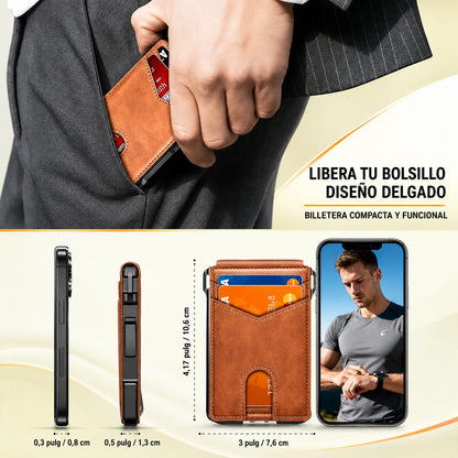 Billetera Minimalista Táctica RUNBOX con Despliegue Rápido & Protección Anti-RFID
