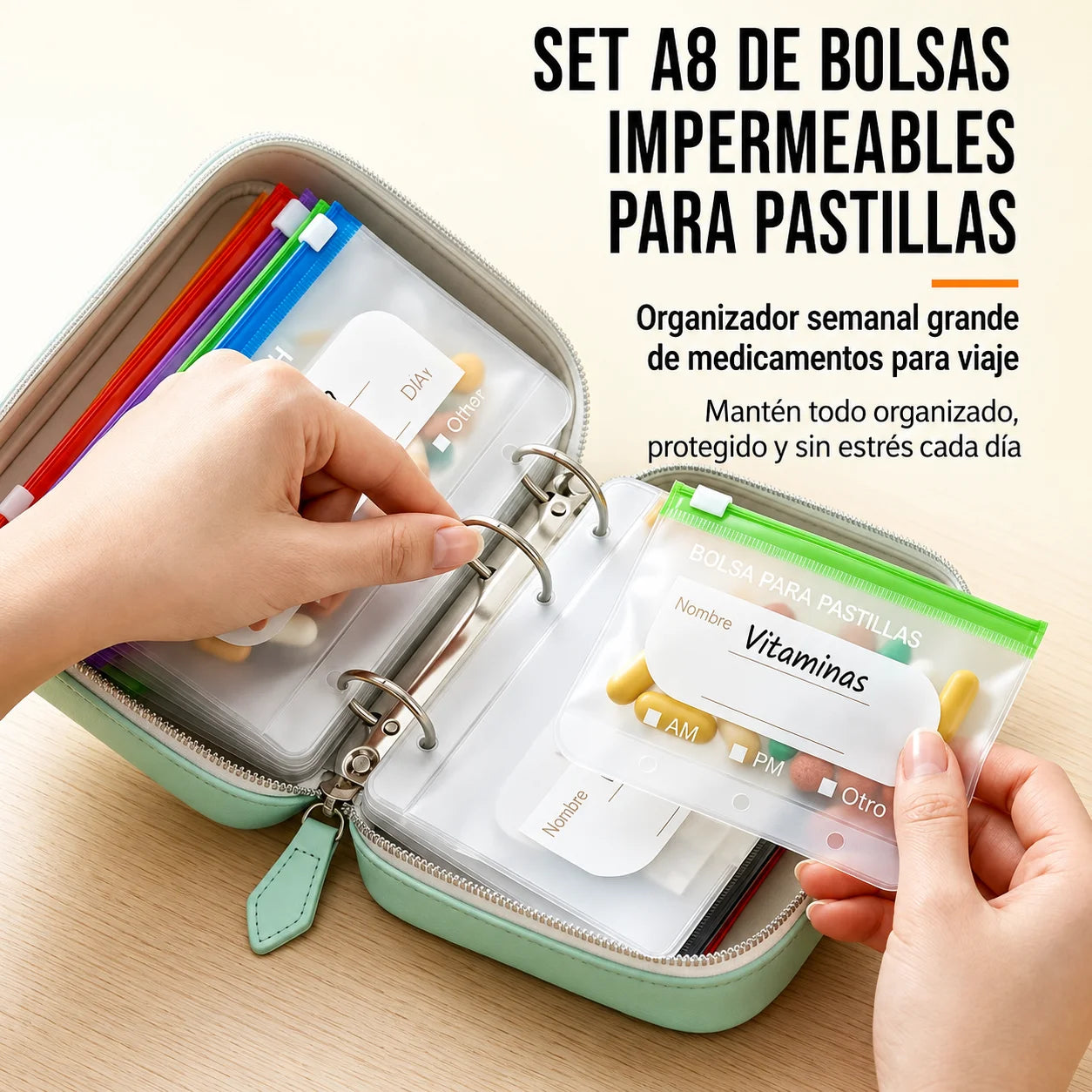 14 bolsas, cero desorden: lleva tu rutina en un solo estuche