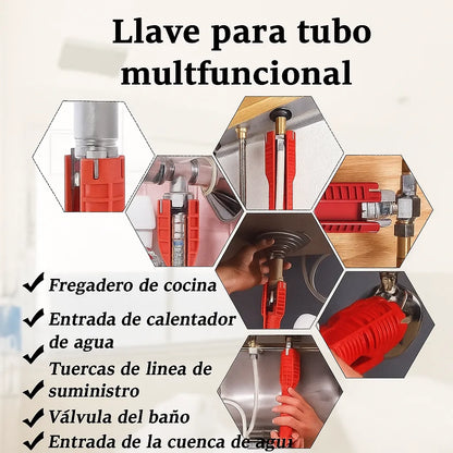 Llave Plomeria 14 en 1 - REALIZA VARIAS TAREAS CON UNA SOLA HERRAMIENTA