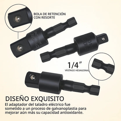 Set de 6 adaptadores de broca-Taladra sin limites, incluso en los lugares mas difíciles