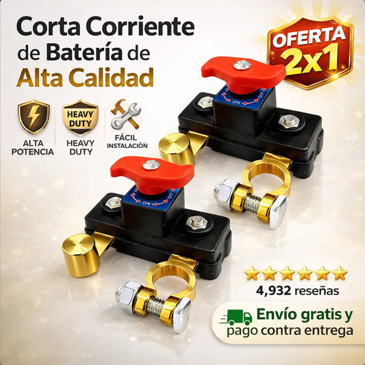 🛑OFERTA 2X1🛑 Interruptor de Desconexión de Batería Evita descargas inesperadas y mantén el control de tu vehículo