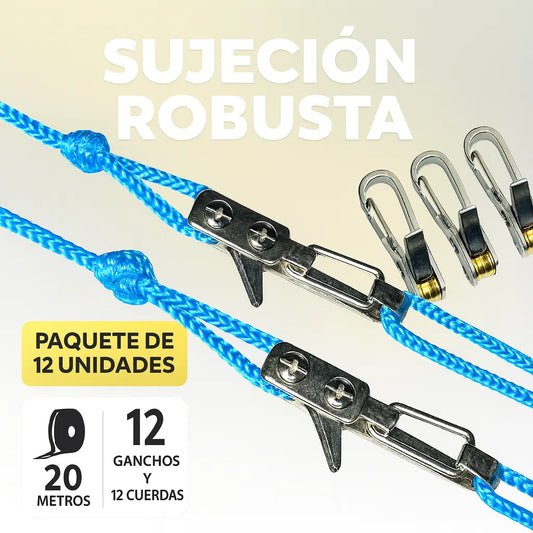 Rope Roller: Sujeción firme, rápida y sin nudos PACK DE 12 UNIDADES