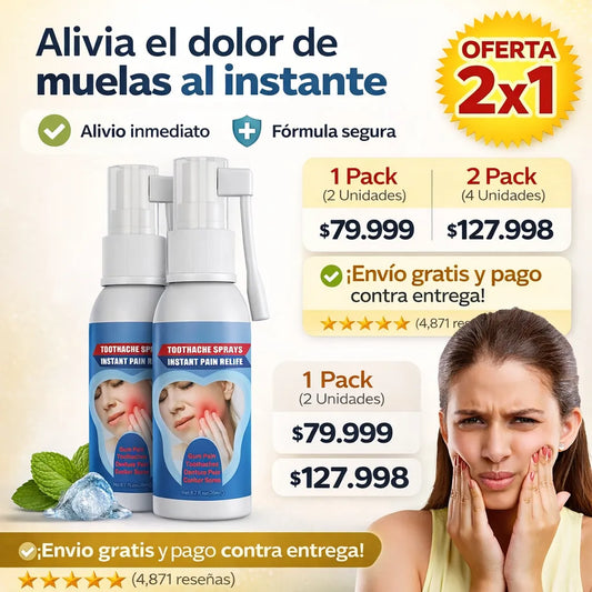 OFERTA 2X1 Spray Bucal Calmante para Dolor de Muelas y Encías Sensibles