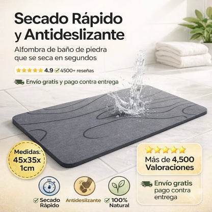 Alfombra de Piedra Ultra-Absorbente: El Adiós Definitivo al Baño Mojado.