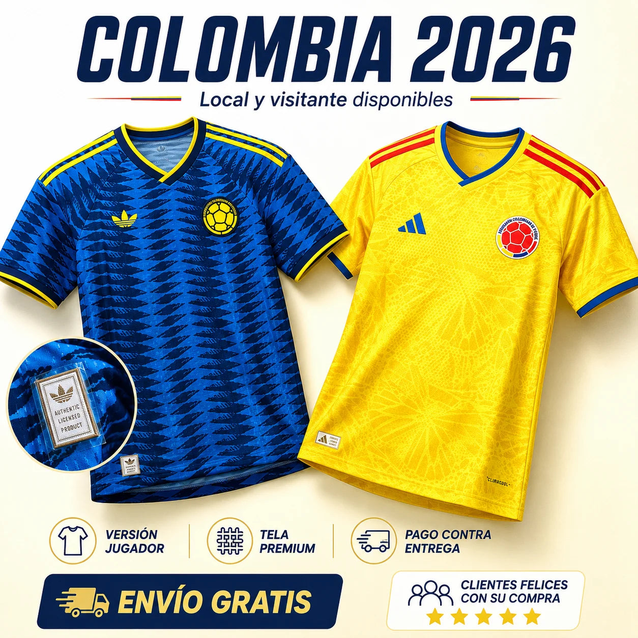 Camiseta Colombia Mundial 2026 Tipo Jugador 1.1 encauchetada: La Nueva Piel Para Vivir Cada Partido Con Orgullo