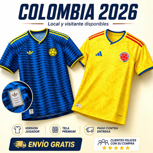 Camiseta Colombia Mundial 2026 Tipo Jugador 1.1 encauchetada: La Nueva Piel Para Vivir Cada Partido Con Orgullo
