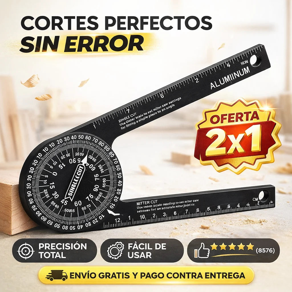 🛑OFERTA 2X1🛑 Medidor de Ángulos Profesional – Cortes de Inglete Más Precisos y Sin Complicaciones