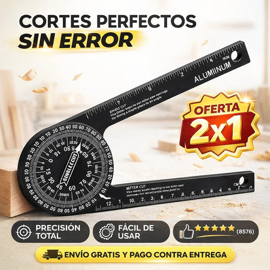 🛑OFERTA 2X1🛑 Medidor de Ángulos Profesional – Cortes de Inglete Más Precisos y Sin Complicaciones