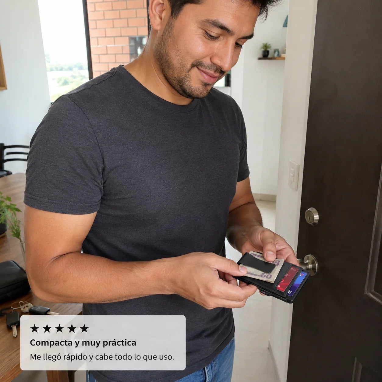Billetera Minimalista Táctica RUNBOX con Despliegue Rápido & Protección Anti-RFID