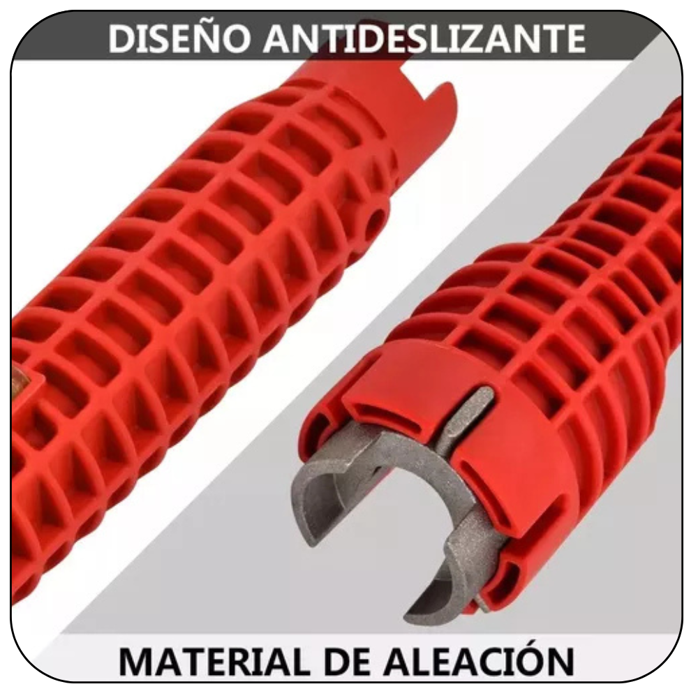 Llave Plomeria 14 en 1 - REALIZA VARIAS TAREAS CON UNA SOLA HERRAMIENTA