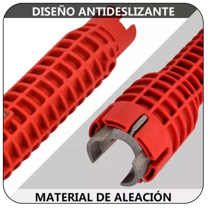 Llave Plomeria 14 en 1 - REALIZA VARIAS TAREAS CON UNA SOLA HERRAMIENTA