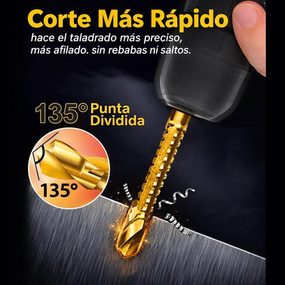 Set de 8 Brocas de Titanio: Perfora, Corta y Corrige Cualquier Error al Instante